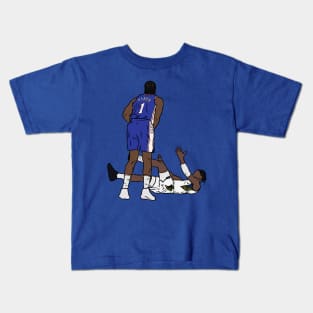 James Harden Crosses Over Bennedict Mathurin Kids T-Shirt